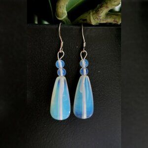 Sterling silver opalite dangle earrings